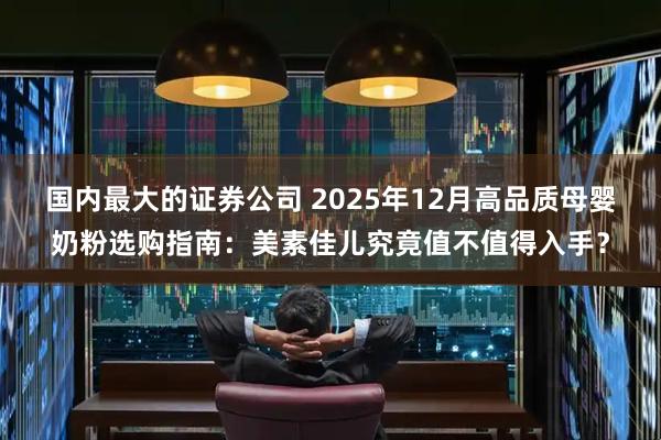 国内最大的证券公司 2025年12月高品质母婴奶粉选购指南:美素佳儿究竟值不值得入手?